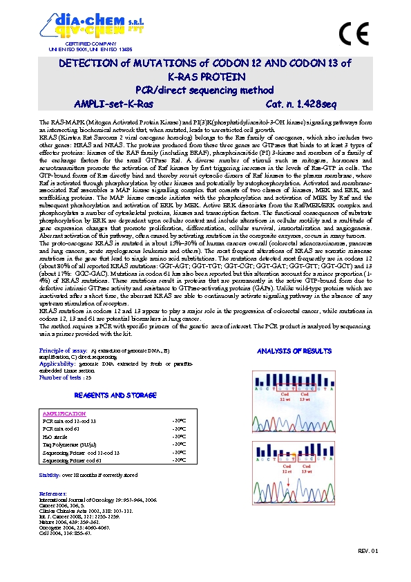 1.428seq Ampli set K-RAS seq